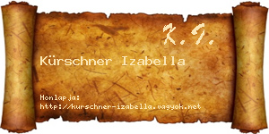 Kürschner Izabella névjegykártya